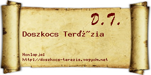 Doszkocs Terézia névjegykártya